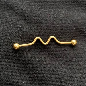 Gold Squiggle Industrial Bar